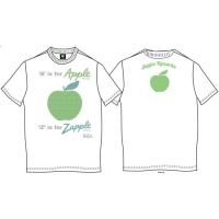 Apple A is for Mens White Vintage Print T-Shirt Photo