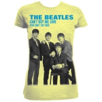 The Beatles Can't Buy Me Love Yellow Ladies T-Shirt Photo