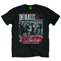 The Beatles Star Club Black Mens T-Shirt Size Photo