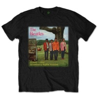 The Beatles Strawberry Fields Forever Men's Black T-Shirt Photo