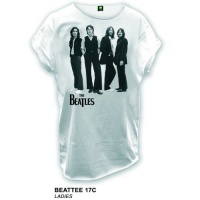 The Beatles White Beatles 1969 Ladies Oversized Tee Siz Photo