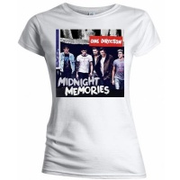 One Direction Midnight Memories White T-Shirt Medium Photo