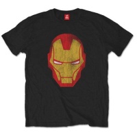 Avengers Iron Man Distressed Black T-Shirt Photo