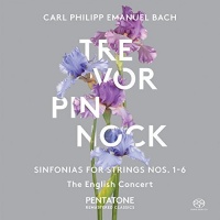 Pentatone C.P.E. Bach / English Concert / Pinnock - Sinfonias For Strings Nos. 1-6 Photo