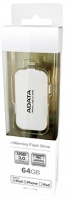 ADATA i-Memory UE710 64GB Flash Drive - White Photo
