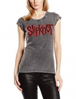 Slipknot Logo Acid Wash Ladies T-Shirt Photo