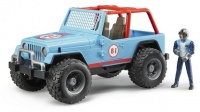 Bruder Toys - Jeep Cross Country Racer Blue With Driver Photo