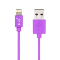 PQI - Apple Certified 90cm Flat cable length Lightning 8-Pin Syncing and Charging - Purple Photo
