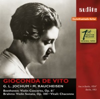 Audite L. Beethoven / Raucheisen Michael - Gioconda De Vito Plays Beethoven Brahms & Vitali Photo