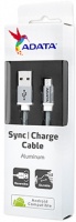 ADATA - 1m Micro USB Sync Charge Cable - Silver Photo