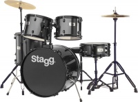 Stagg TIM112B BK 5 pieces Rock Size Drum Kit Including Hardware and Cymbals Photo