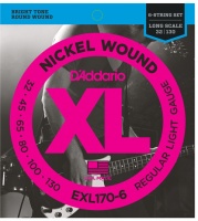 DAddario D'Addario EXL170-6 32-130 Nickel Wound Bass Regular Light Long Scale 6 String Bass Guitar Strings Photo