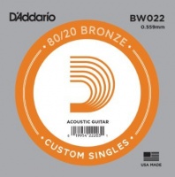 DAddario D'Addario BW022 .022 80/20 Bronze Wound Single Acoustic Guitar String Photo