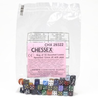 Chessex Manufacturing Chessex - Bag of 50 Assorted 12mm D6 Loose Dice - Speckled with Pips Photo