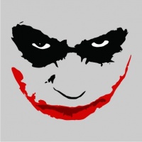 Joker Smile Womens T-Shirt Grey Photo
