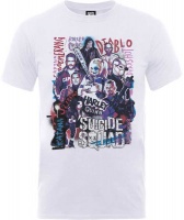 Suicide Squad - Harley's Character Collage Mens White T-Shirt Photo