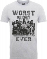 Suicide Squad - Worst Heroes Ever Mens Heather Grey T-Shirt Photo