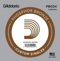 DAddario D'Addario PB034 .034 Phosphor Bronze Single Acoustic Guitar String Photo