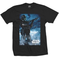 Star Wars Rogue One - Death Trooper Rain Mens Black T-Shirt Photo