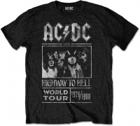 AC/DC - Highway to Hell World Tour 1979/80 Mens Black T-Shirt Photo