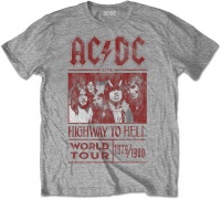 AC/DC - Highway to Hell World Tour 1979/80 Mens Grey T-Shirt Photo