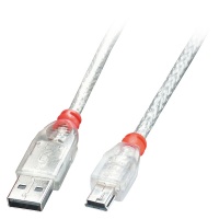 Lindy 5m Transparent USB Mini Cable Photo