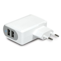 Port Designs Wall Charger - 2 USB Ports 1 Lightning Cable For Apple Devices Photo