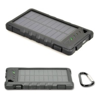 Port Designs Rugged Solar Powerbank Battery - 8000 mAh - Black Photo
