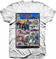 Transformers Comic Strip Mens White T-Shirt Photo