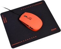 Port Designs - Wired USB Mouse - Crimson Red Mouse Pad Photo