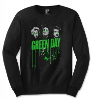 Green Day - Drips Mens Black Long Sleeve Shirt Photo