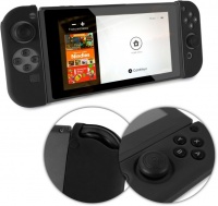 Tuff Luv Tuff-Luv Nintendo Switch Anti-slip Silicone protective Case for Joy-Con Controller with Thumb Grips Caps - Black Photo