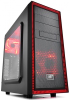 DeepCool Tesseract ATX Chassis with Side Window - Red Photo