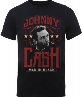 Johnny Cash Man In Black Mens Black T-Shirt Photo