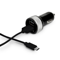 Port Designs Port Design Connect - Apple/Android Car Charger - With 2 USB Ports and Includes a USB-C Cable Photo