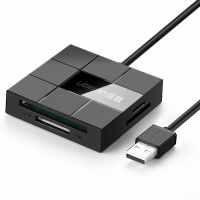 Ugreen USB 2.0 4-In-1 Card Reader - Black Photo