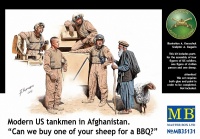 Masterbox - 1/35 - Modern US Tankmen in Afghanistan 'A sheep for the BBQ?' Photo