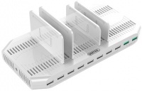 Unitek 10 Port 96w Smart Charging Station with 2 Port QC3.0 - White Photo