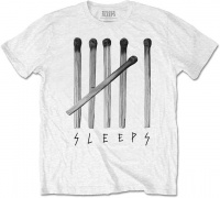 While She Sleeps - Matches Mens White T-Shirt Photo