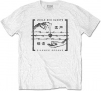 While She Sleeps - Silence Speaks Mens White T-Shirt Photo