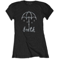 Bring Me The Horizon - Umbrella Diamante Ladies Black T-Shirt Photo