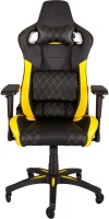 Corsair - T1 Race Padded Seat Padded Backrest Office/Computer Chair - Black/Yellow Photo