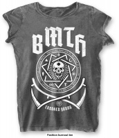 Bring Me The Horizon - Crooked Young Ladies Burnout Charcoal T-Shirt Photo