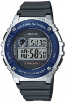 Casio Standard Collection 50m WR Digital Watch - Silver and Blue Photo