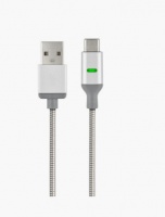 QDOS PowerSteel 1m Metal USB Type-A to USB Type-C USB Cable - White Photo