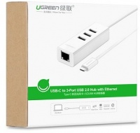 Ugreen USB Type-C to 3-Port USB Type-A Hub with Ethernet Photo
