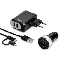 Port Designs Wall Including Car Charger 2 X USB 2" 1 Cable Photo