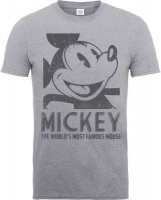 Disney - Mickey Mouse Most Famous Mens Grey T-Shirt Photo