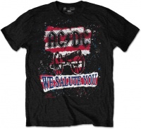 AC/DC - We Salute You Stripe Mens Black T-Shirt Photo