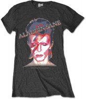 David Bowie - Aladdin Sane Ladies Black T-Shirt Photo